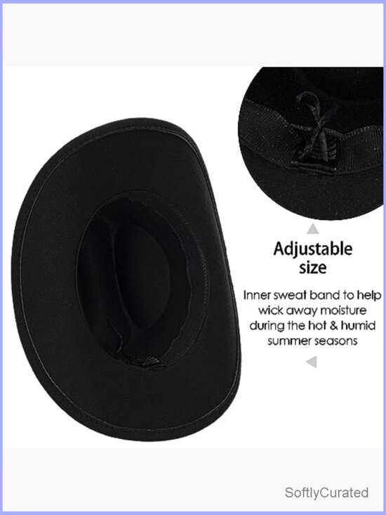 Vintage Roll Up Western Cowboy Hat with Rhinestone Band main image 6
